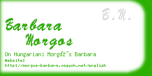 barbara morgos business card